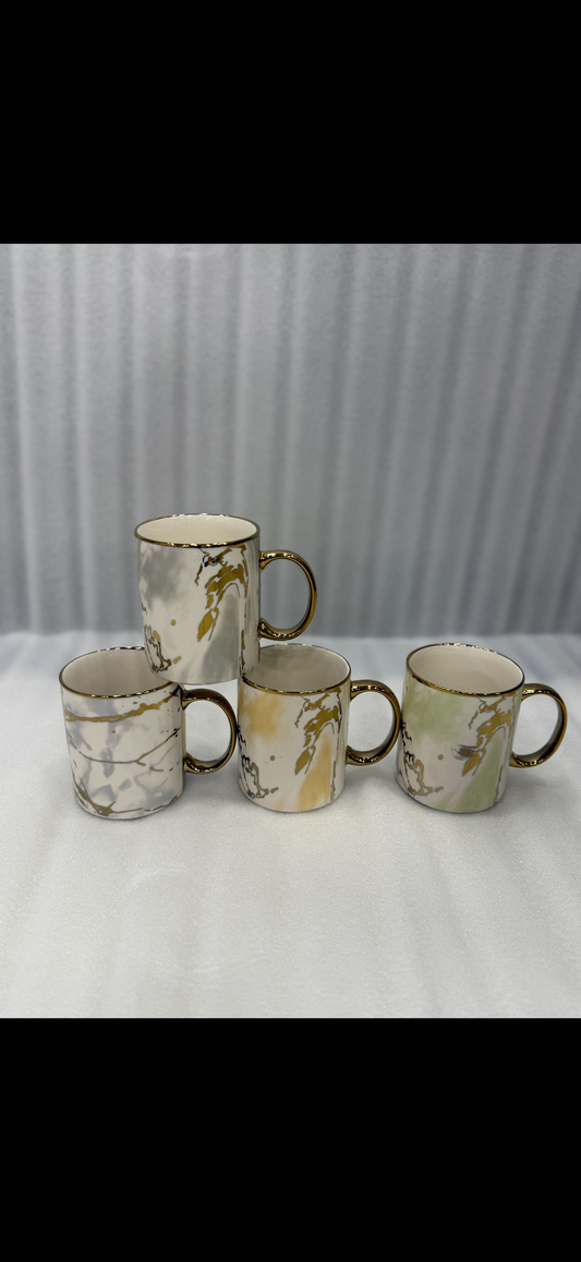 Luxury Gold Pattern Mug set