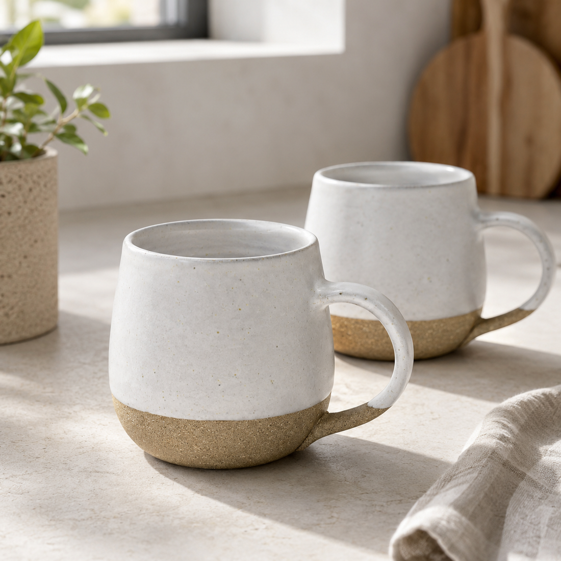 Speckled Clay Bottom Round Belly Tea Cup