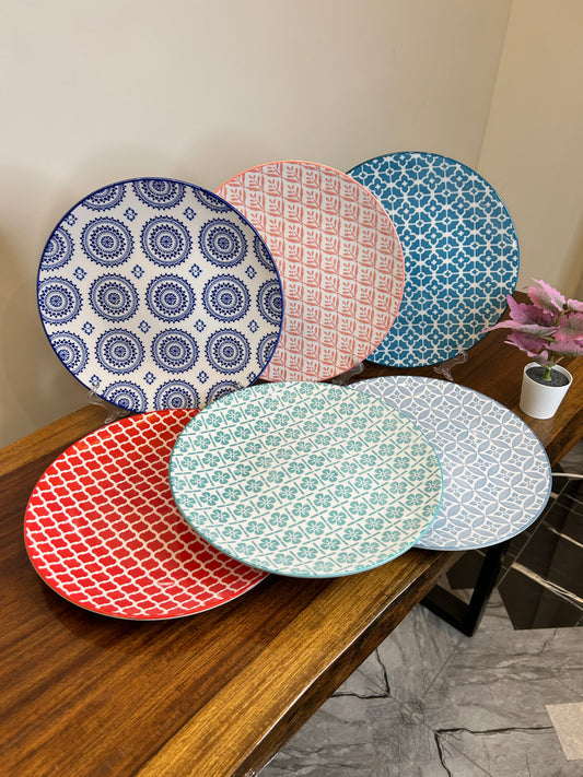 Stoneware DannyHomes Deep Plates Mix & Match - 6PC