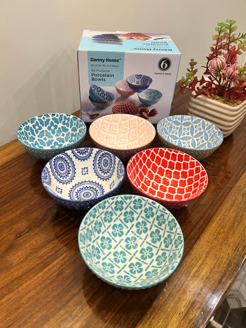 Stoneware DannyHomes Deep Plates Mix & Match - 6PC
