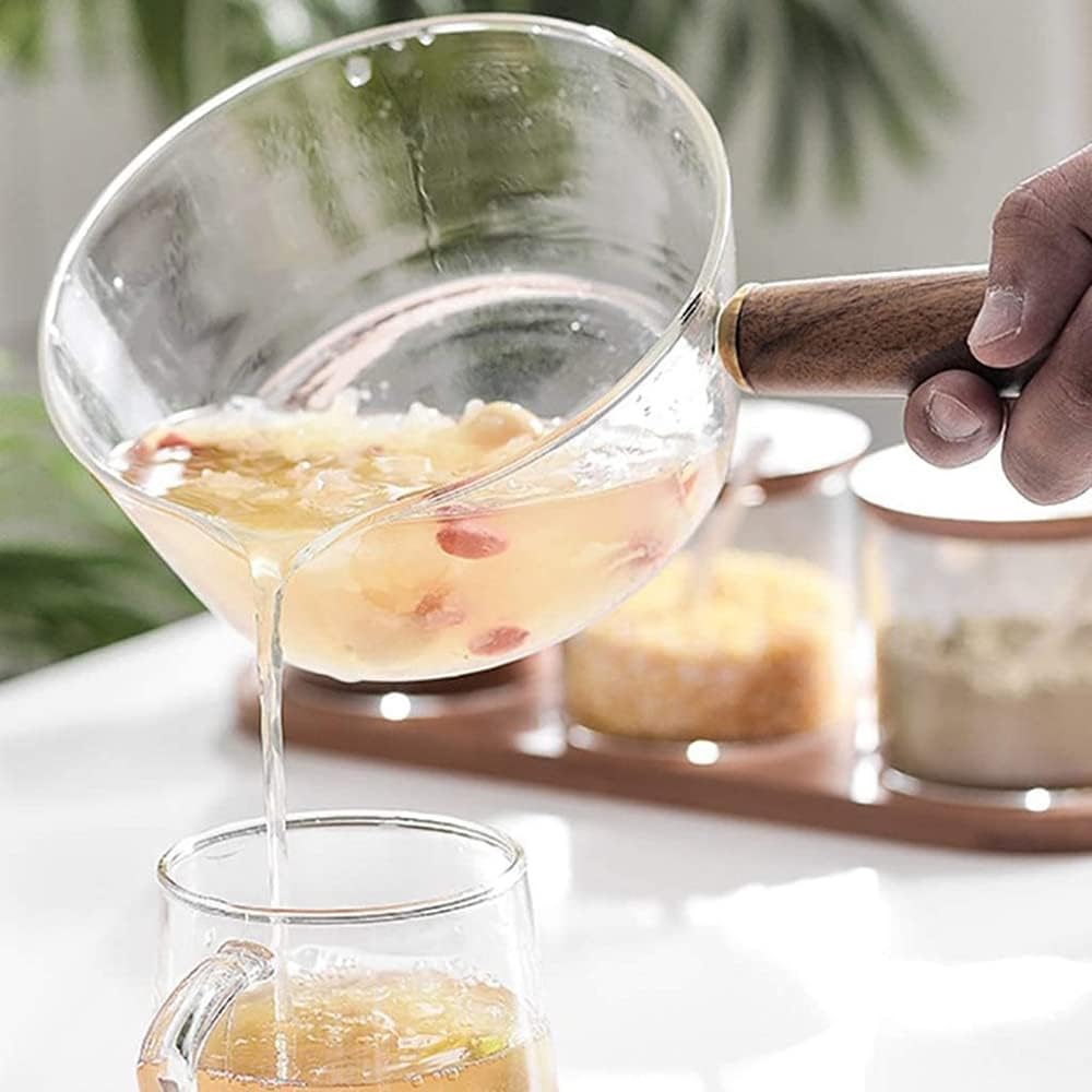 Glass Cooking Utensil (Saucepan) For Stove Use - 600ml