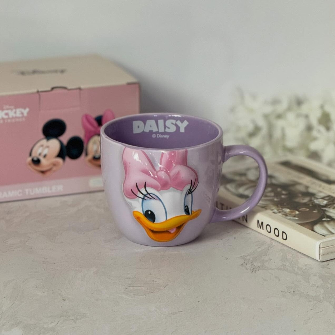 Disney Daisy Duck 3D Sculpted Ceramic Mug - Purple 16oz Coffee Cup