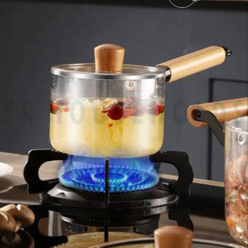 Glass Cooking Saucepan For Stove Use | 2200ml