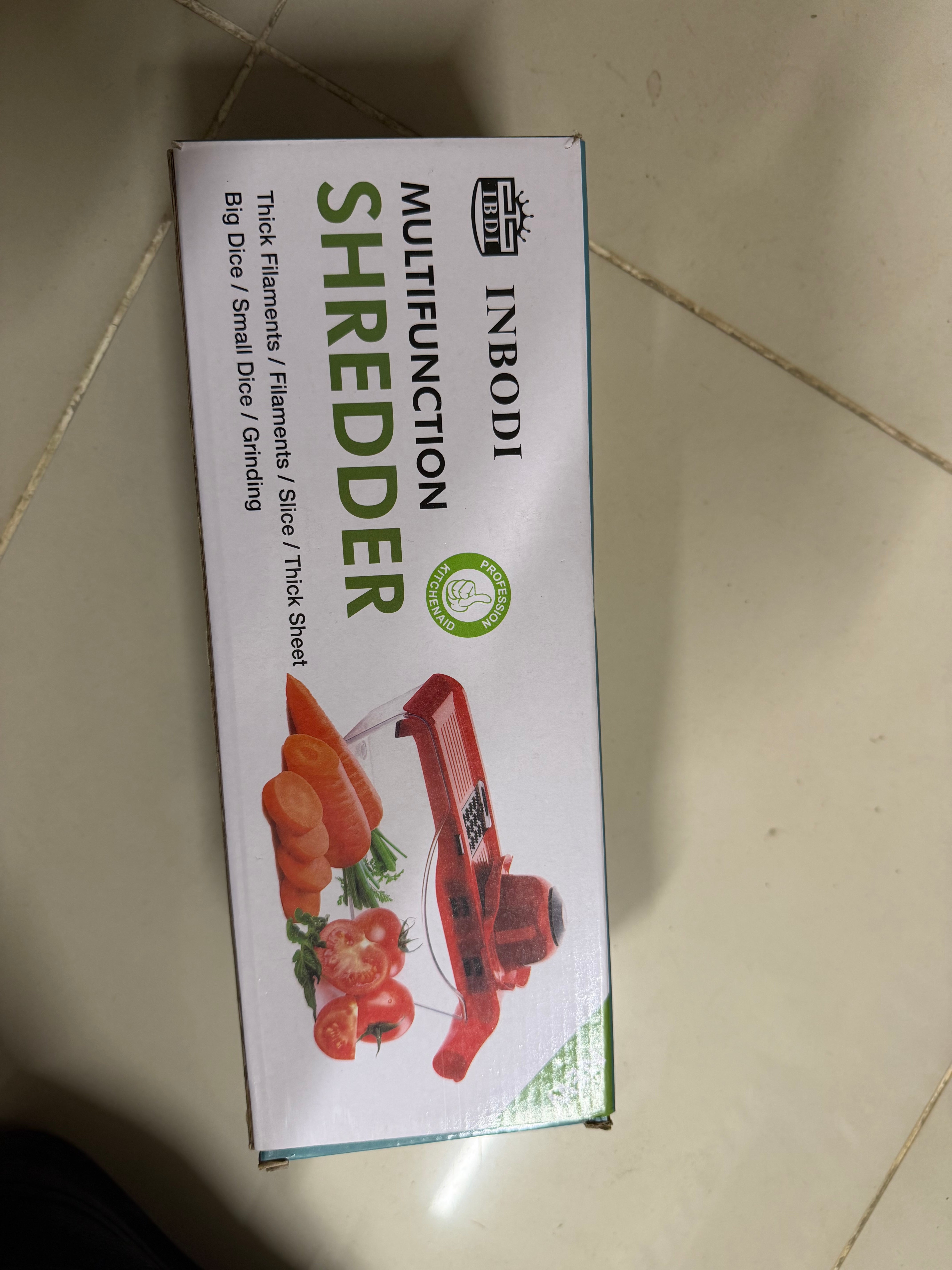 INBODI Multi-Function Vegetable Chopper & Slicer Set (Red)