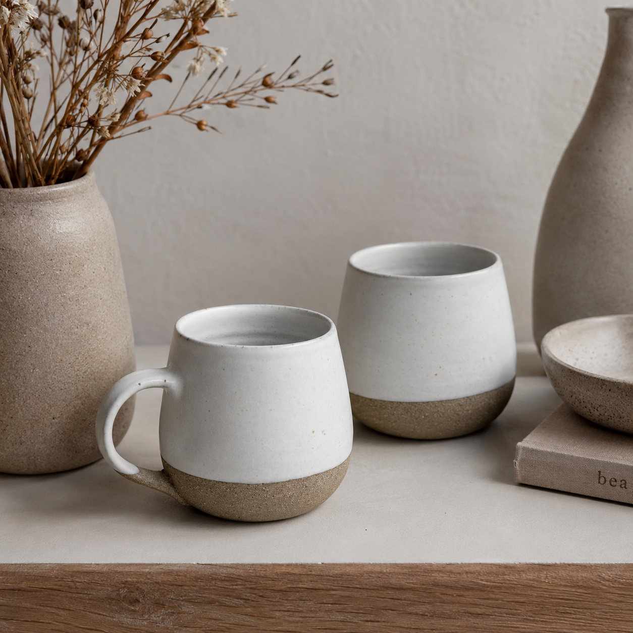 Speckled Clay Bottom Round Belly Tea Cup