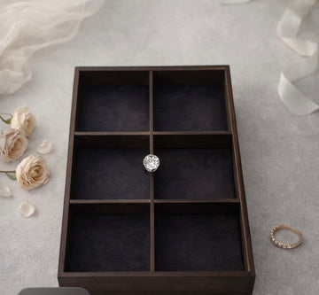 Elegance 6-Compartment Wooden Organizer & Serving Tray