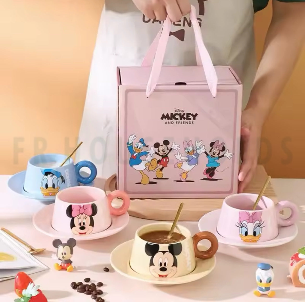 Vintage Walt Disney Mickey Mouse and Friends Cup and Saucer Set - Minnie Mouse