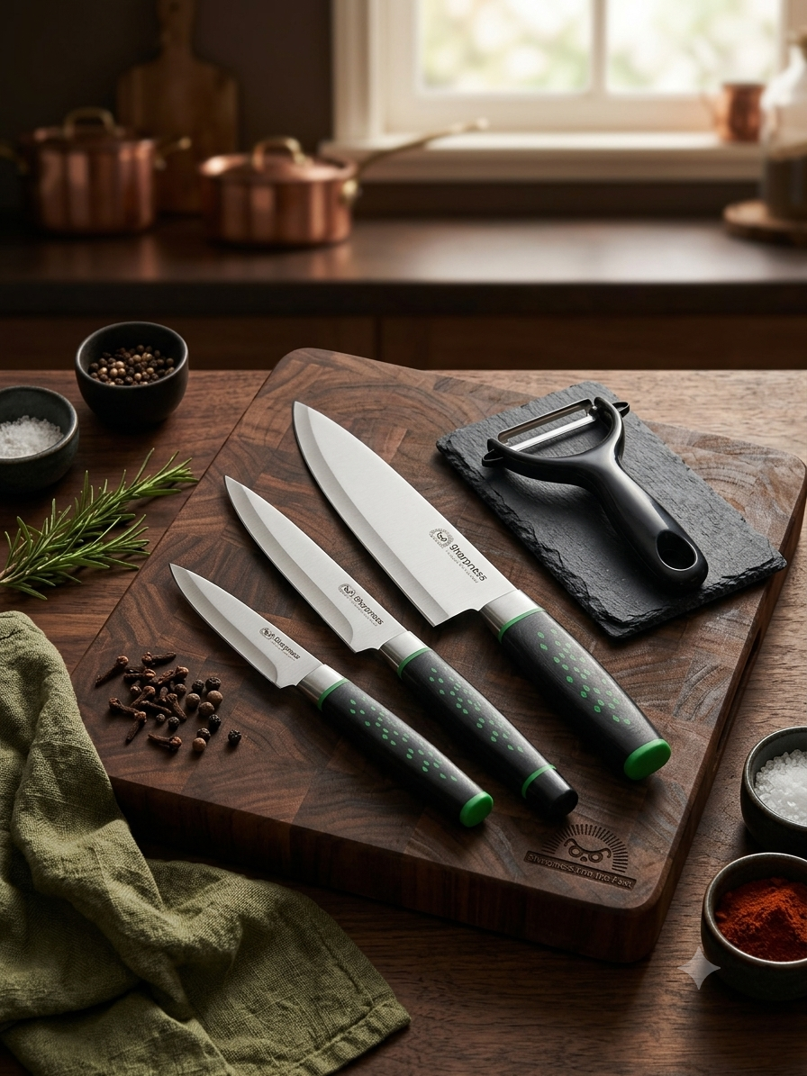 Everyday Kitchen Knife & Peeler Essentials Set (4-Piece)