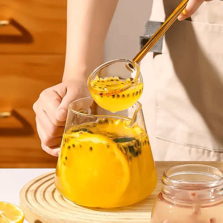 Heat-Resistant Borosilicate Glass Tadka Spoon | Ladle