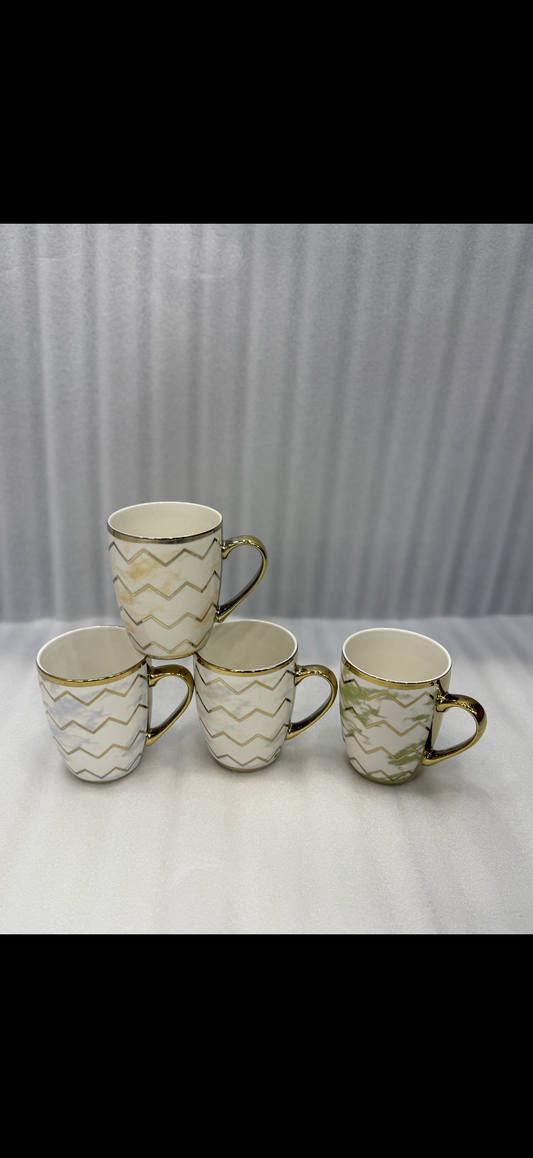 Luxury Gold pattern Mug set