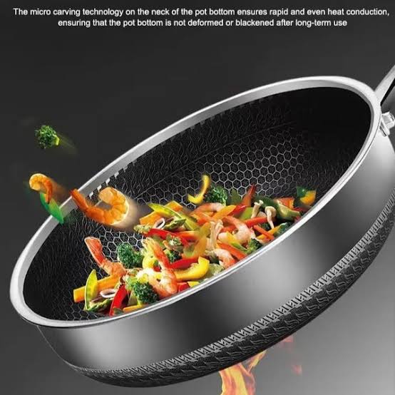 Honeycomb Stainless Steel Heavy Gauge Frypan with Induction Support | 28cm - 26cm