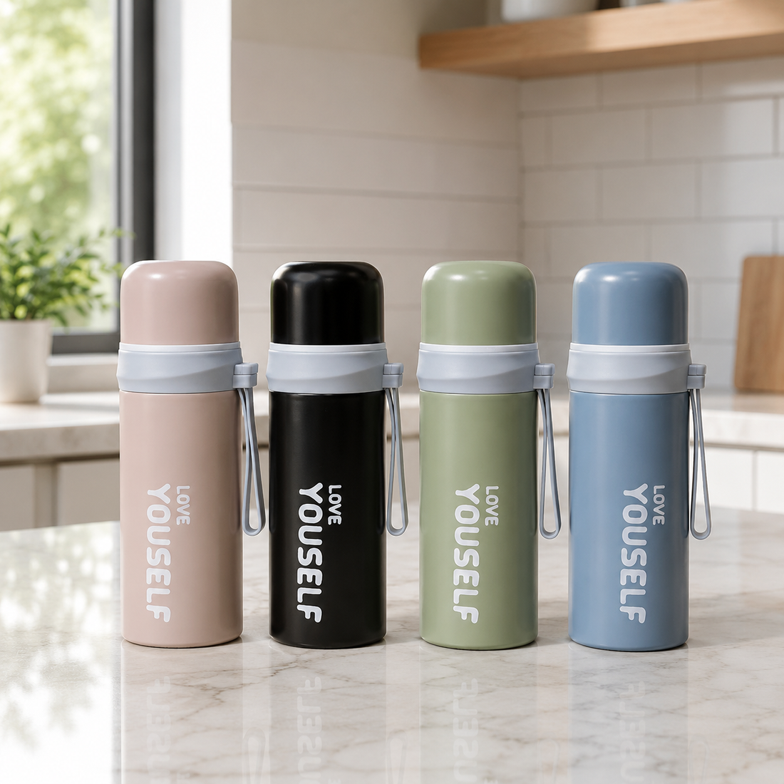 "Love Yourself" Insulated Thermos Flask