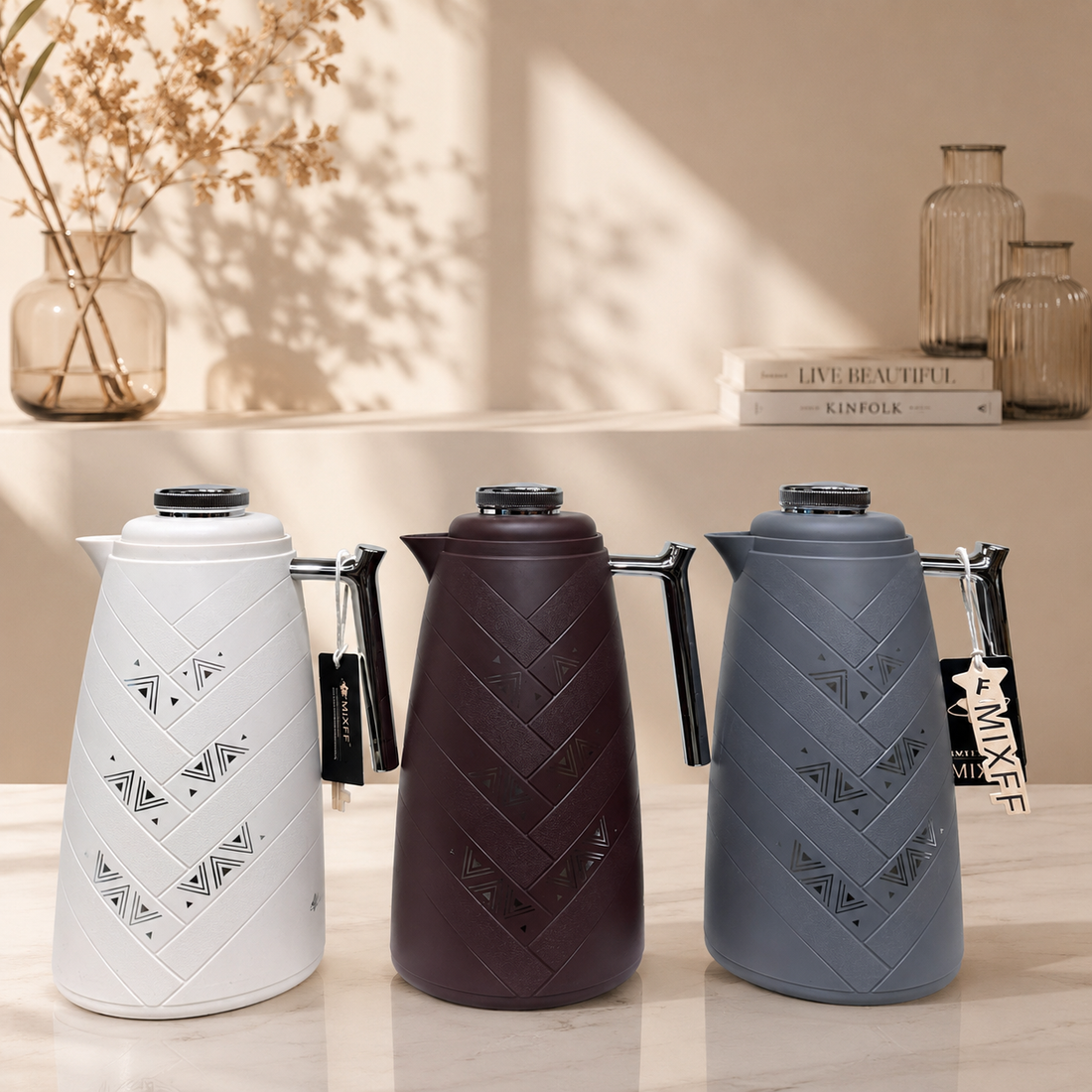 Premium Geometric Vacuum Flask Set