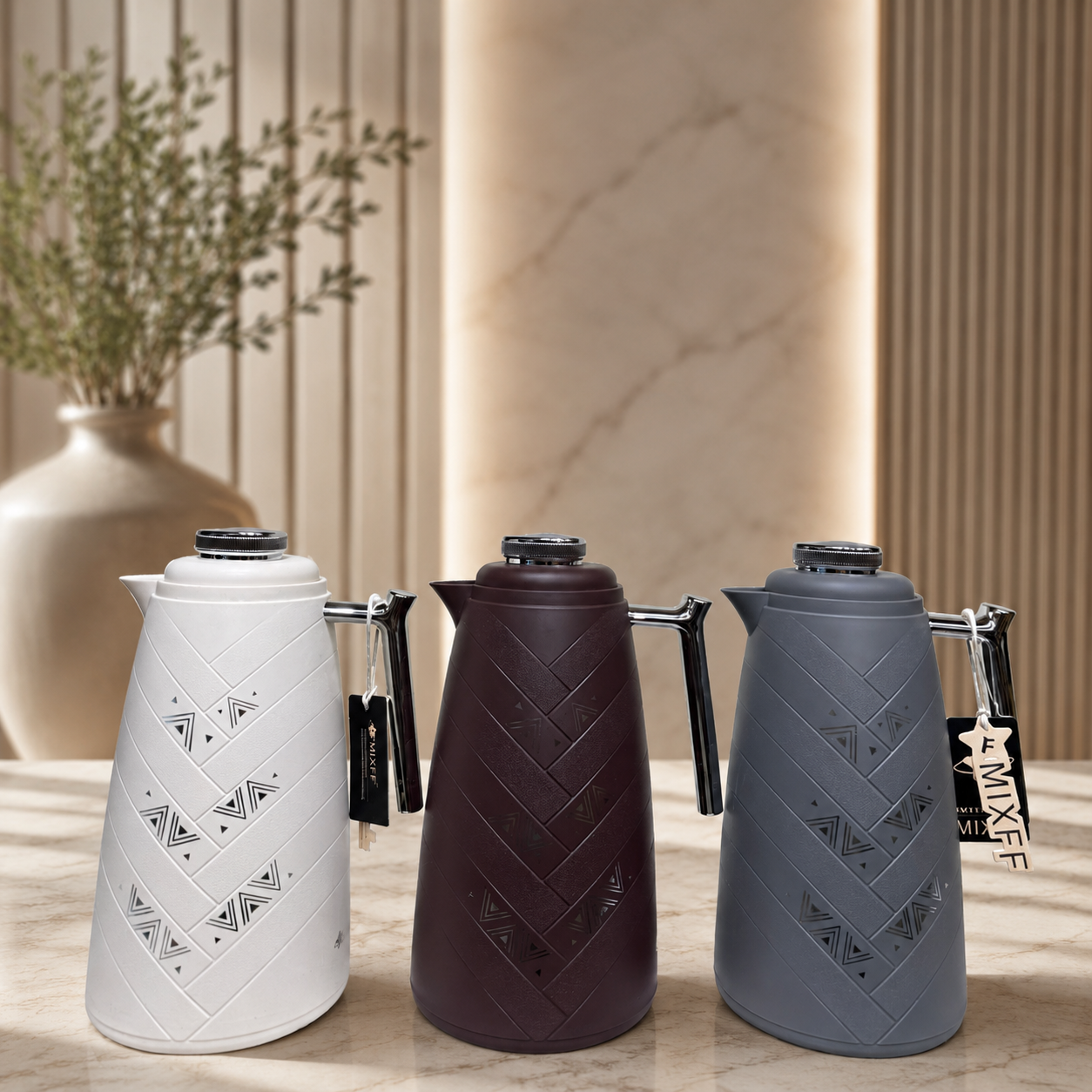 Premium Geometric Vacuum Flask Set