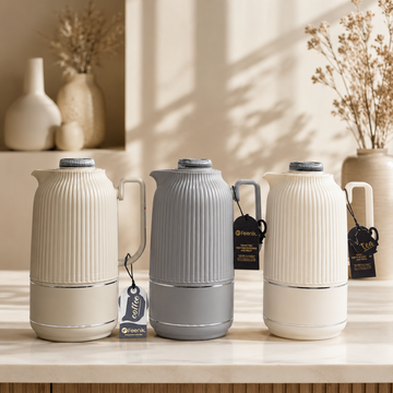 Modern Ribbed Insulated Vacuum Flask Set