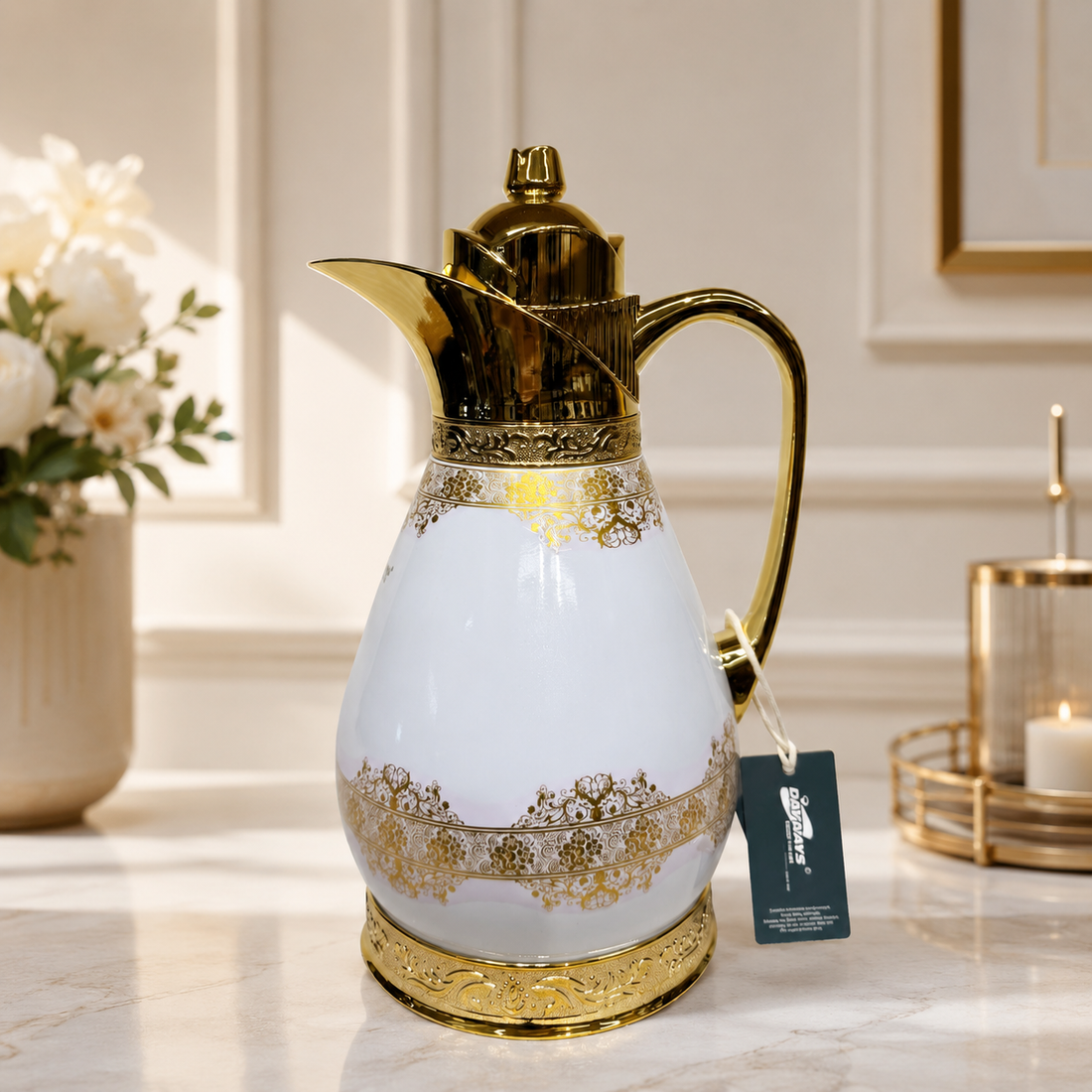 Luxury Gold Arabic Vacuum Flask