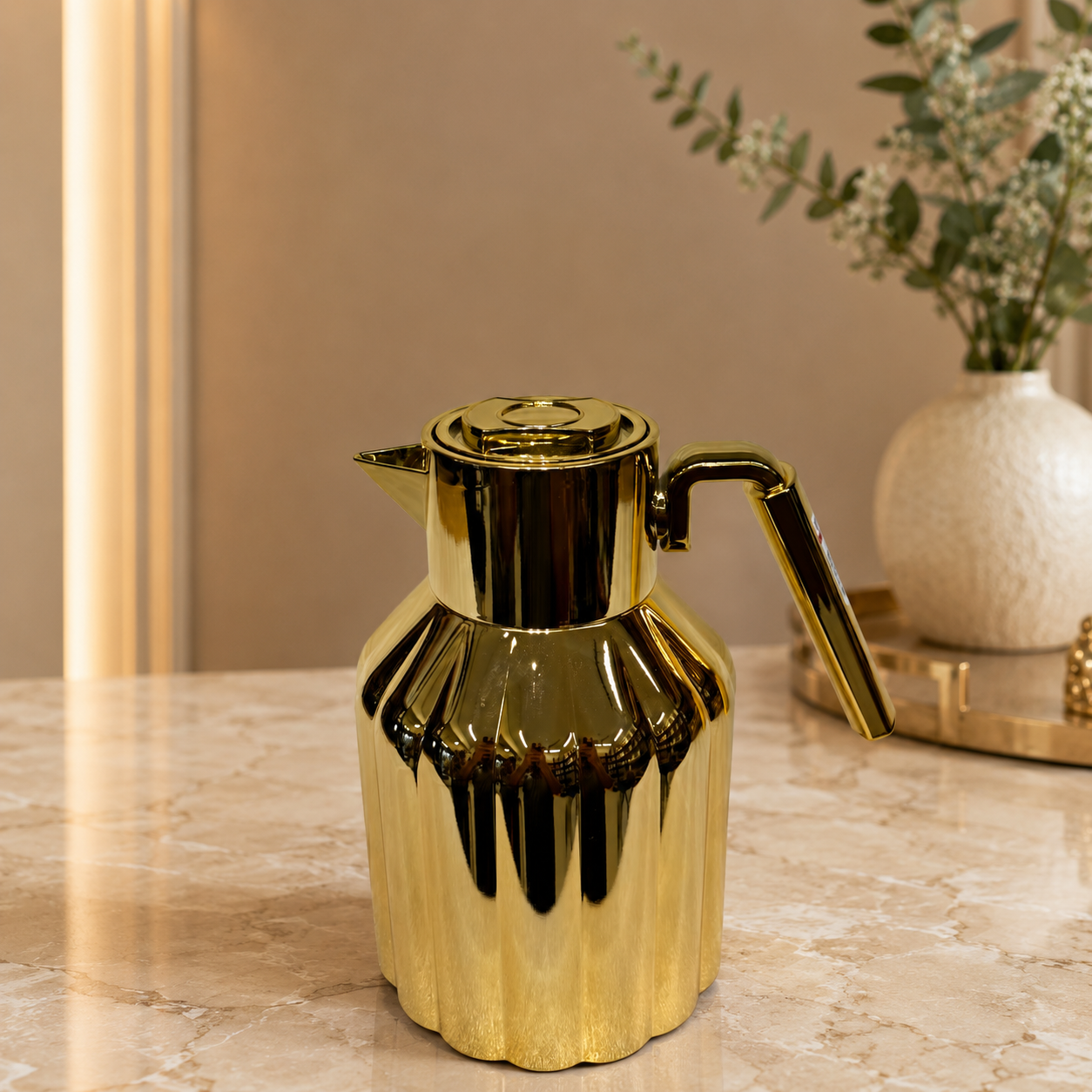Premium Metallic Tea & Coffee Thermal Carafe