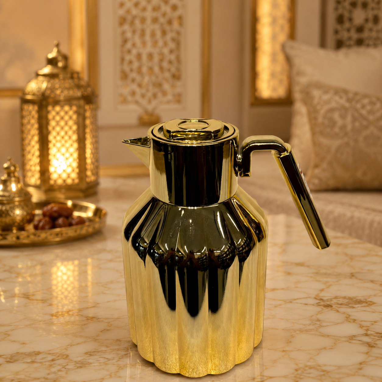 Premium Metallic Tea & Coffee Thermal Carafe