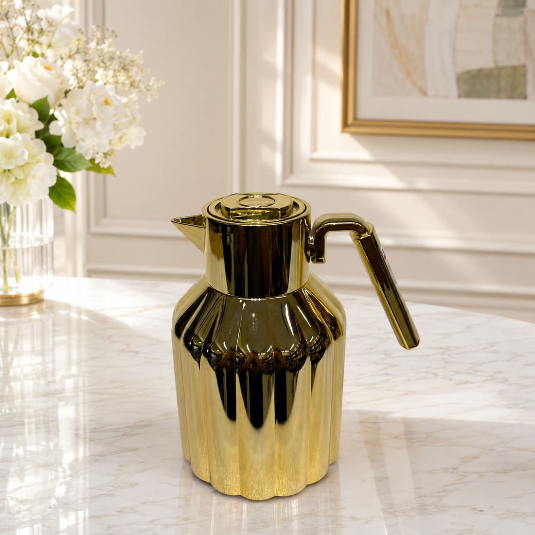 Premium Metallic Tea & Coffee Thermal Carafe