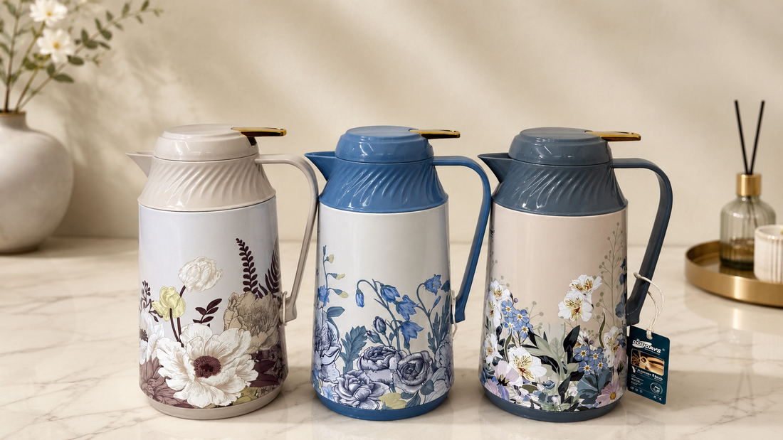 Luxury Floral Insulated Vacuum Flask Set