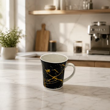 Premium Gold Marble Black Ceramic Coffee Mug