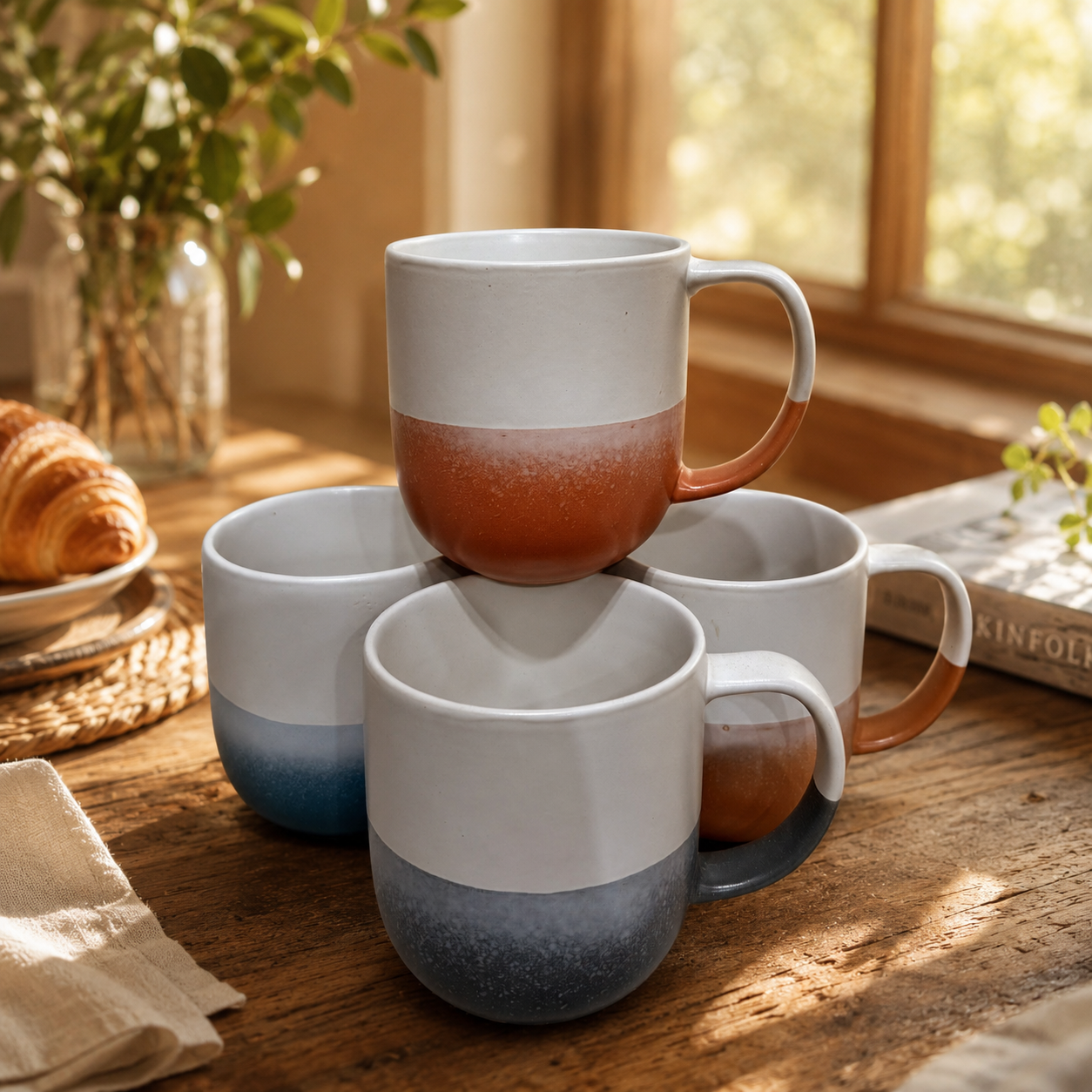 Premium Hand-Finished Matte Glaze Coffee Cups