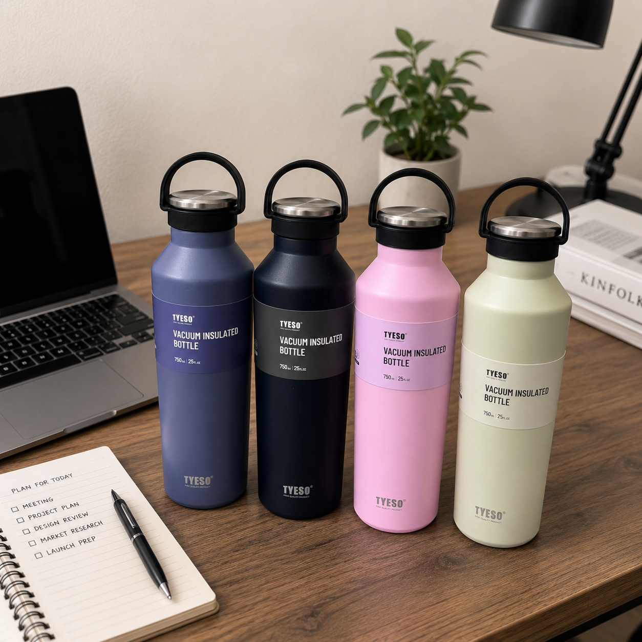 Tyeso 750ml Vacuum Insulated Bottle | Stainless Steel Travel Flask