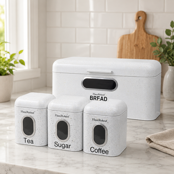 Modern Germany Design White Bread Bin Set
