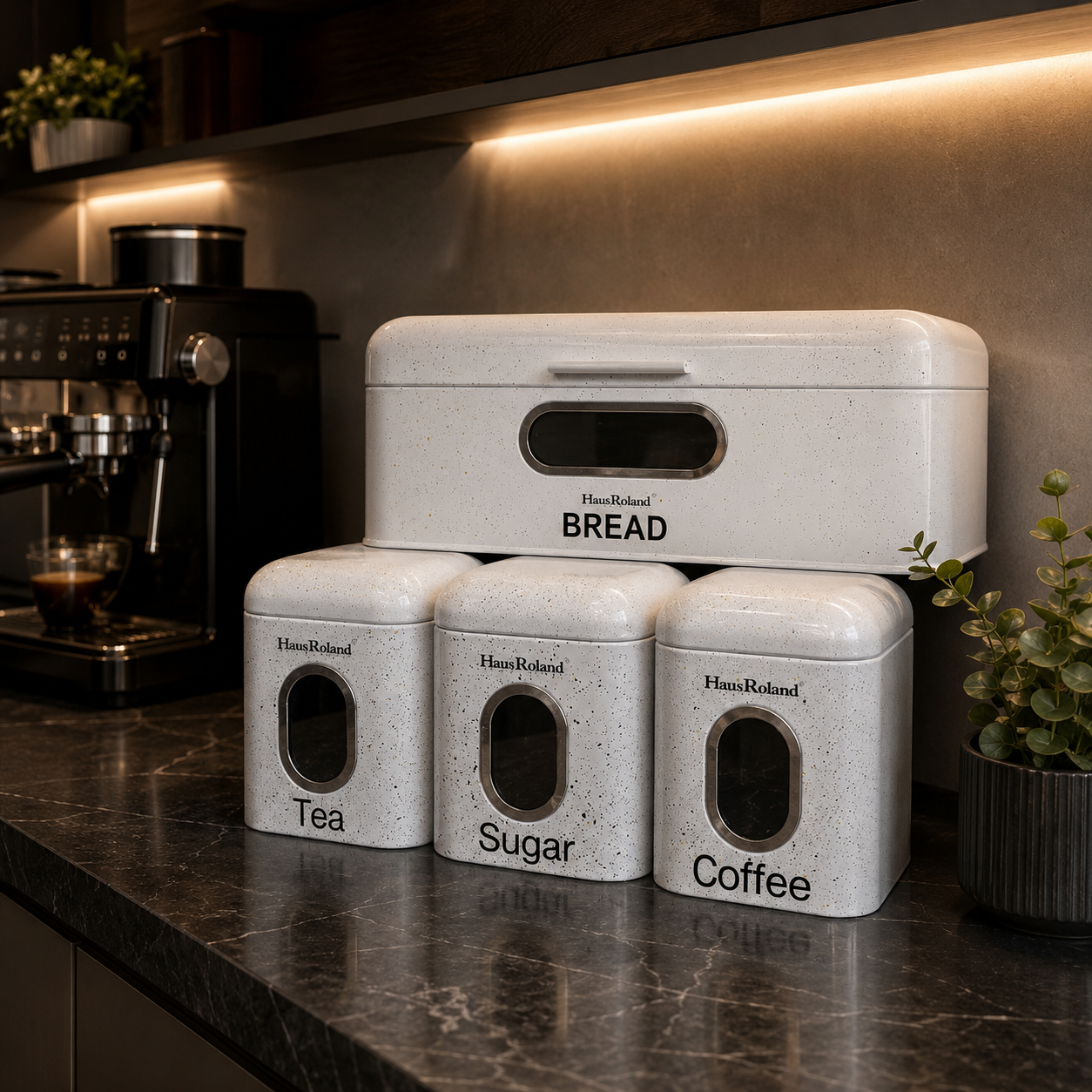 Modern Germany Design White Bread Bin Set
