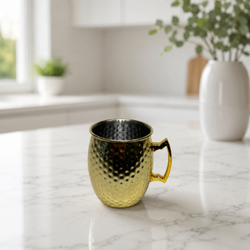 Gold Moscow Mule Mug with Stainless Steel Lining