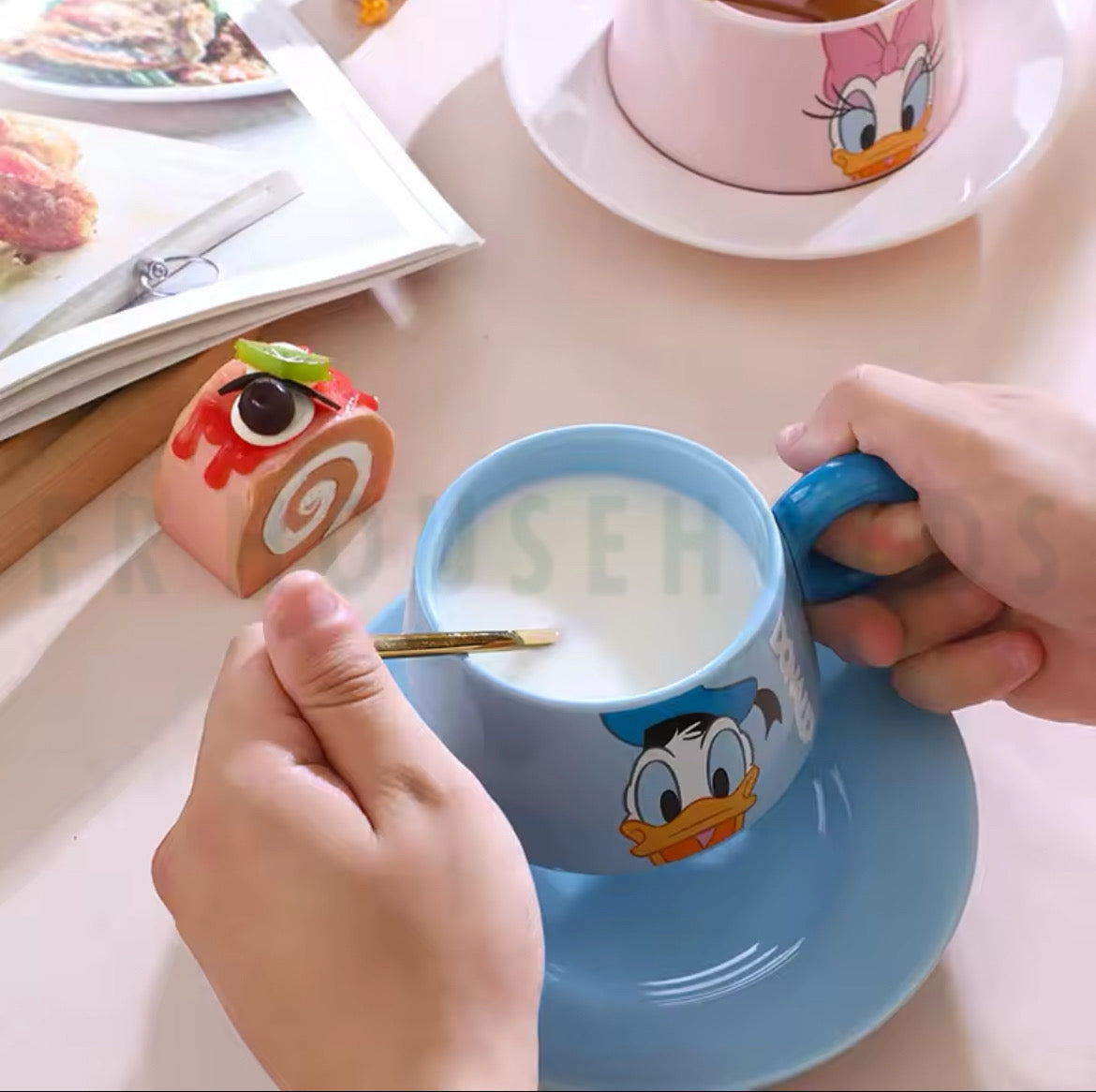 Vintage Walt Disney Mickey Mouse and Friends Cup and Saucer Set - Minnie Mouse