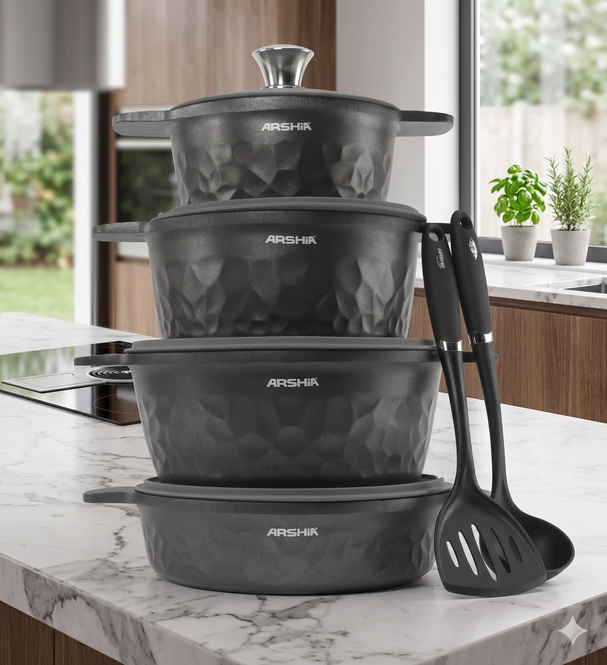 Arshia Die-Casted Cookware Set 8pcs