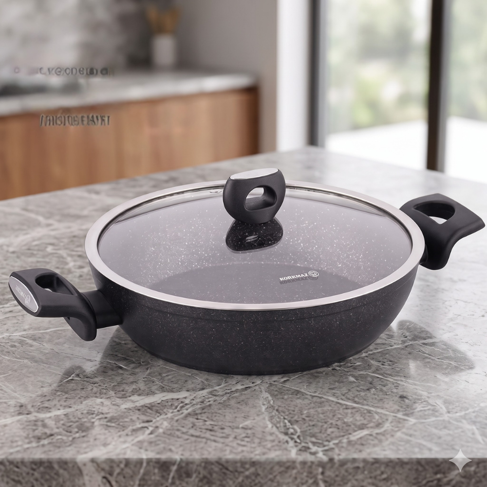 Nora Granite Forged Aluminium Wok Pot | 28x7