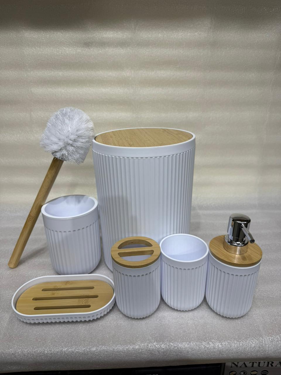 Luxury White Bathroom Organizer Set