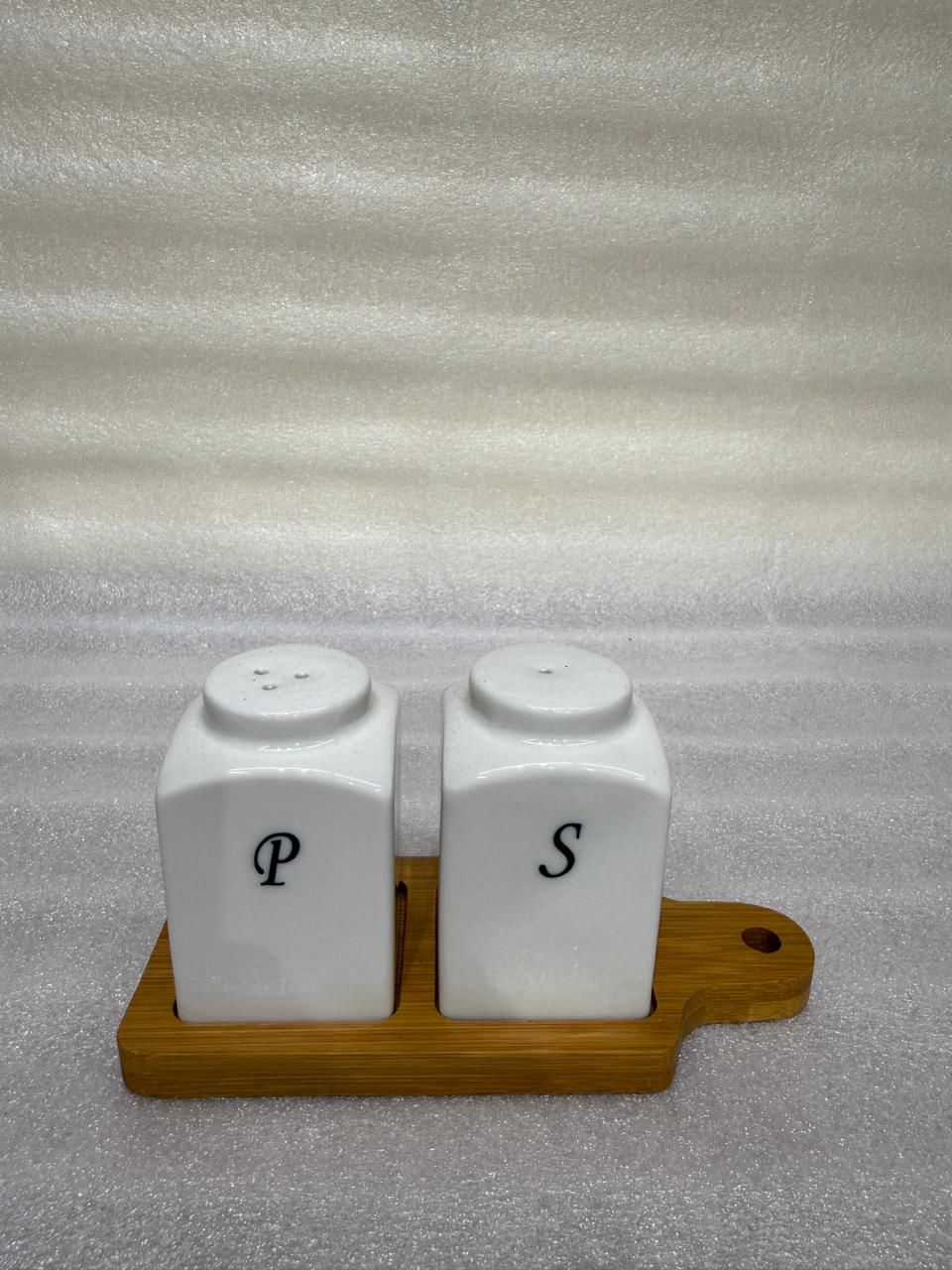 Rustic White Ceramic Salt & Pepper Shaker Set