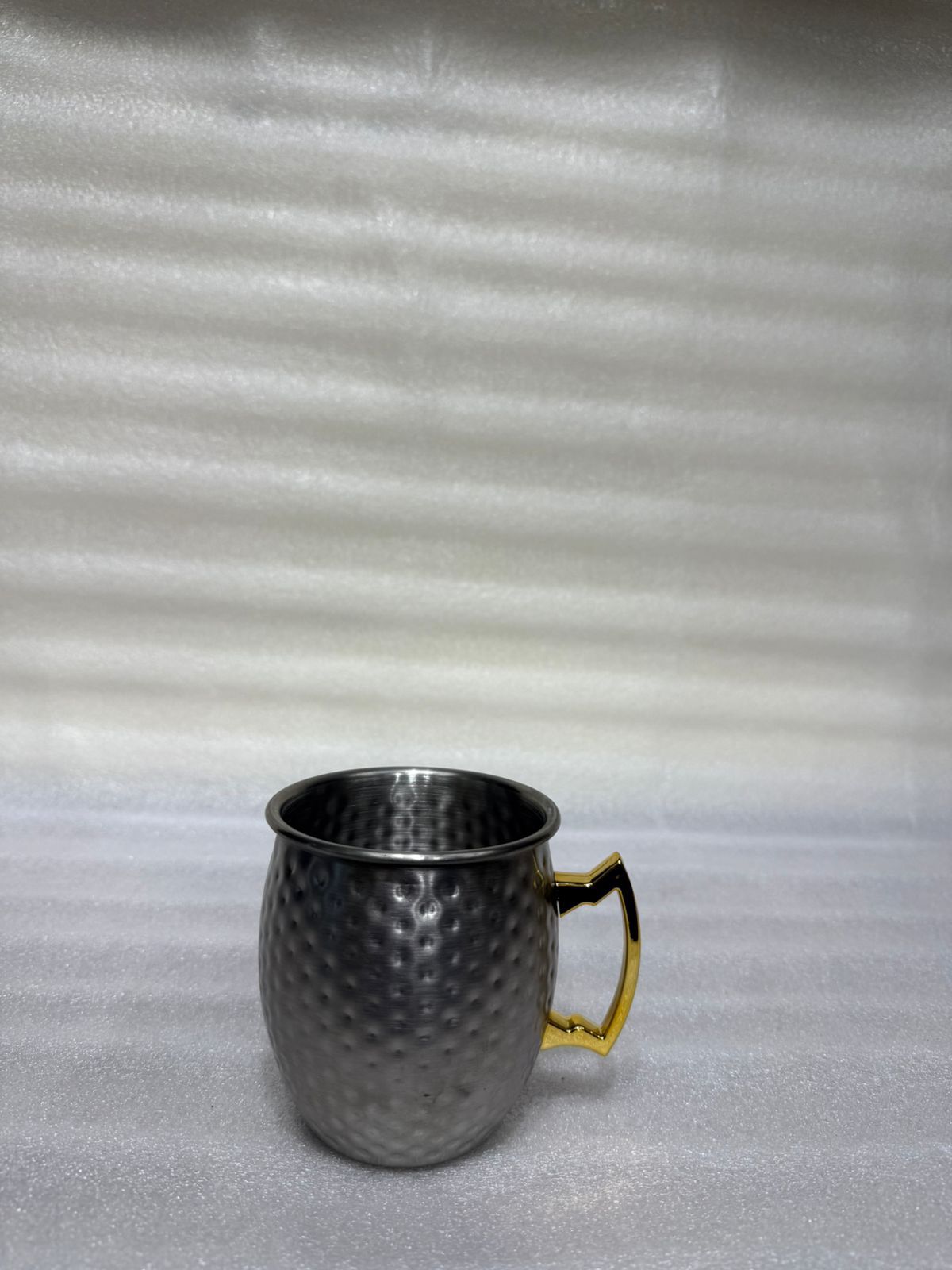 Stainless Steel Moscow Mule Mug with Gold Handle