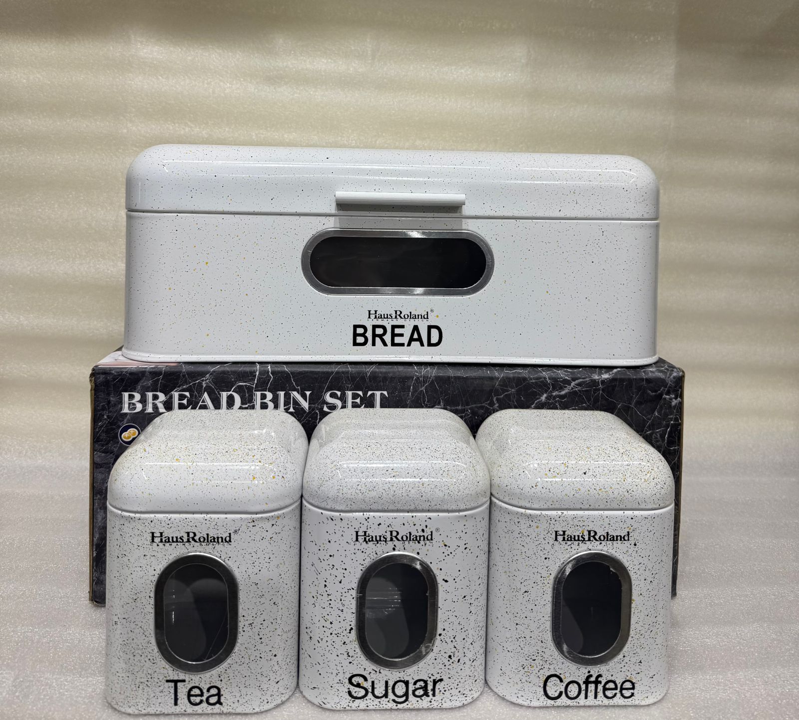 Modern Germany Design White Bread Bin Set