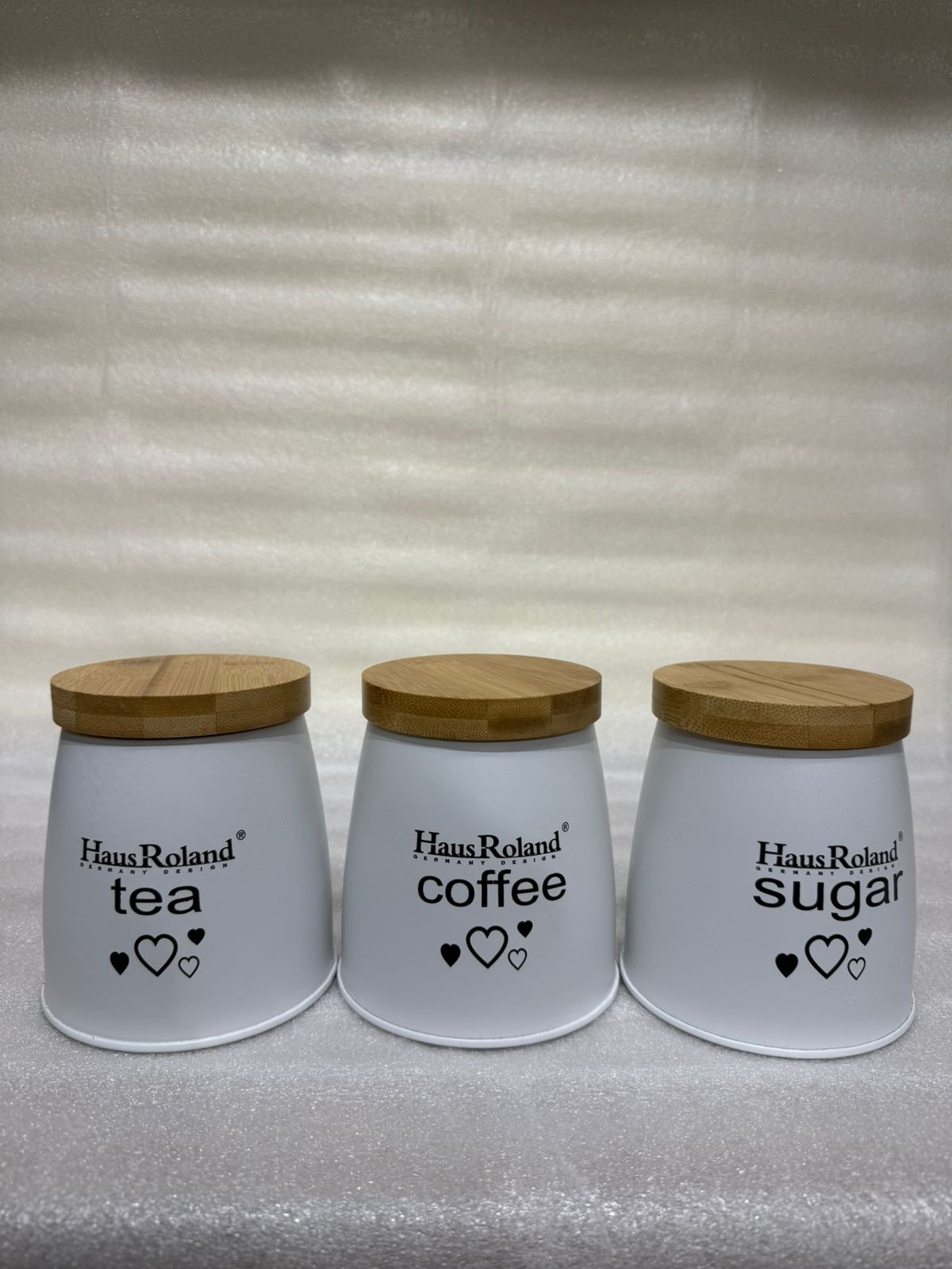Matte White Food Storage Containers with Bamboo Lids