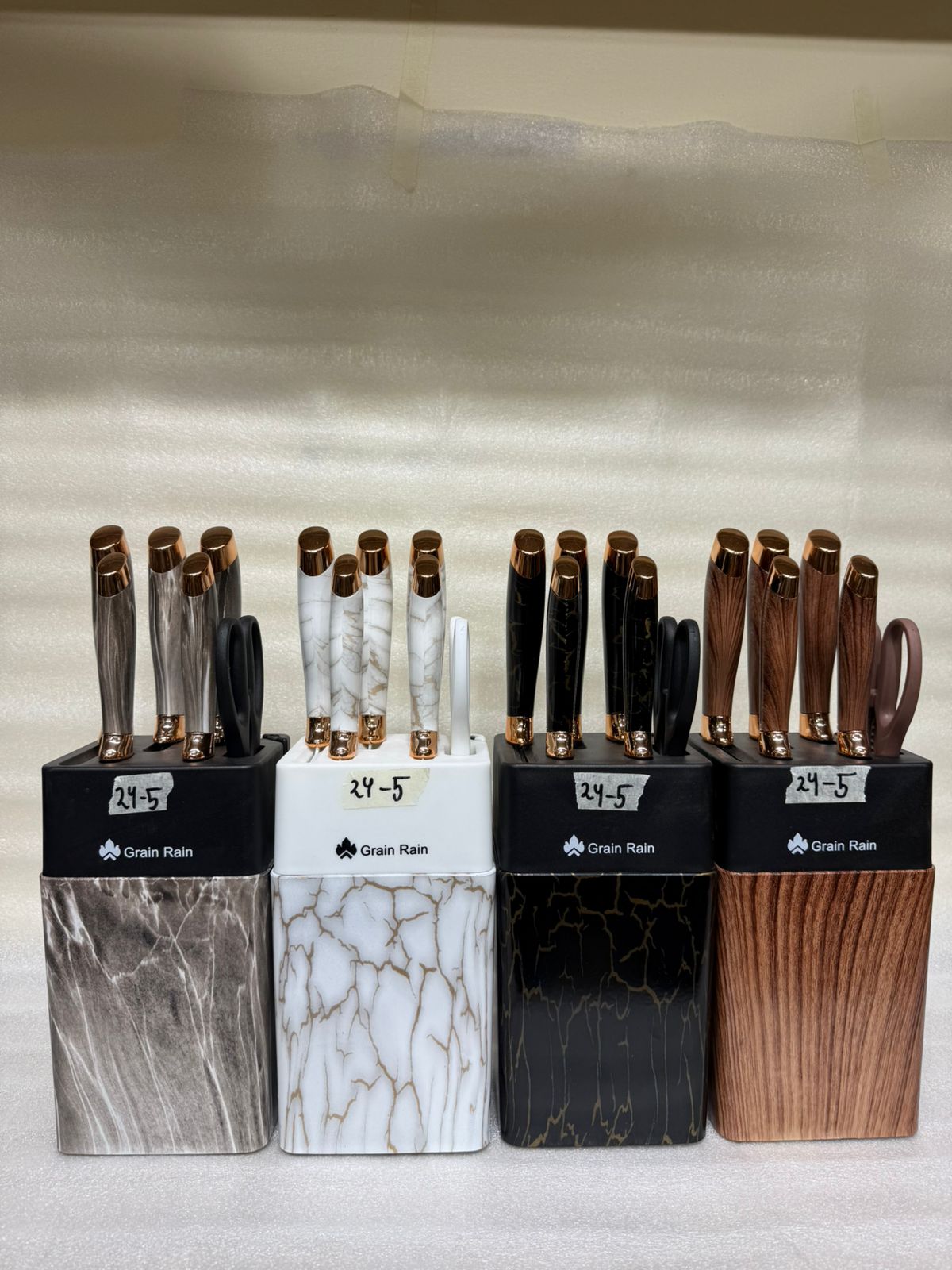 Luxury Rust-Proof Stainless Steel Knife Block Set