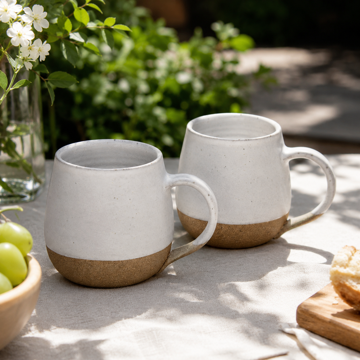 Speckled Clay Bottom Round Belly Tea Cup