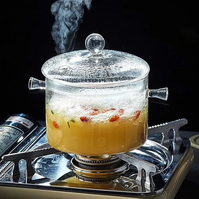 Borosilicate Glass Cooking Pot - 2000ml
