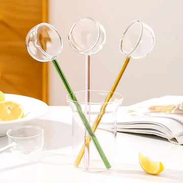 Heat-Resistant Borosilicate Glass Tadka Spoon | Ladle