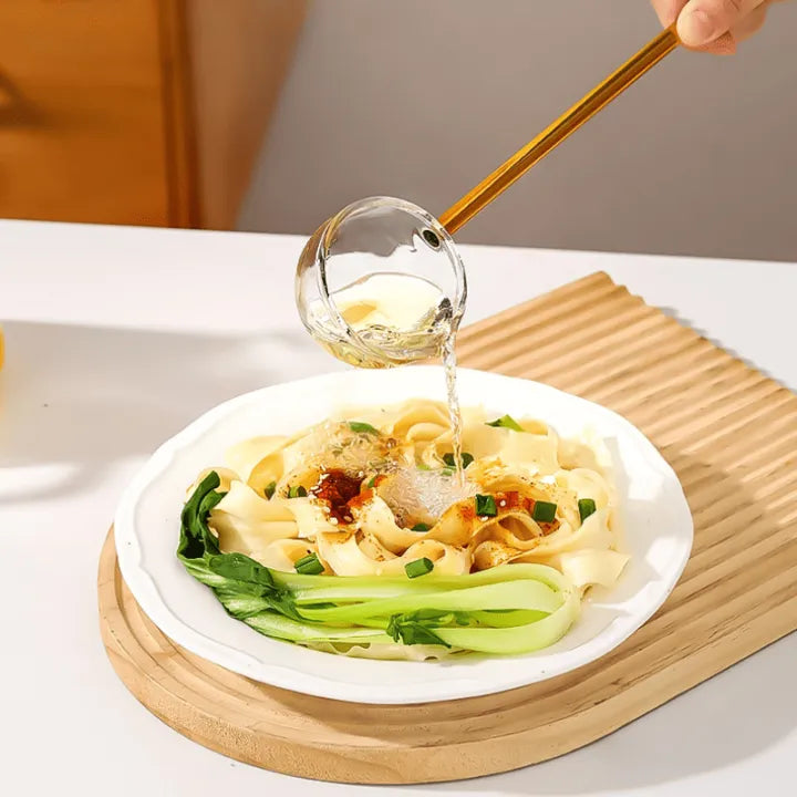 Heat-Resistant Borosilicate Glass Tadka Spoon | Ladle