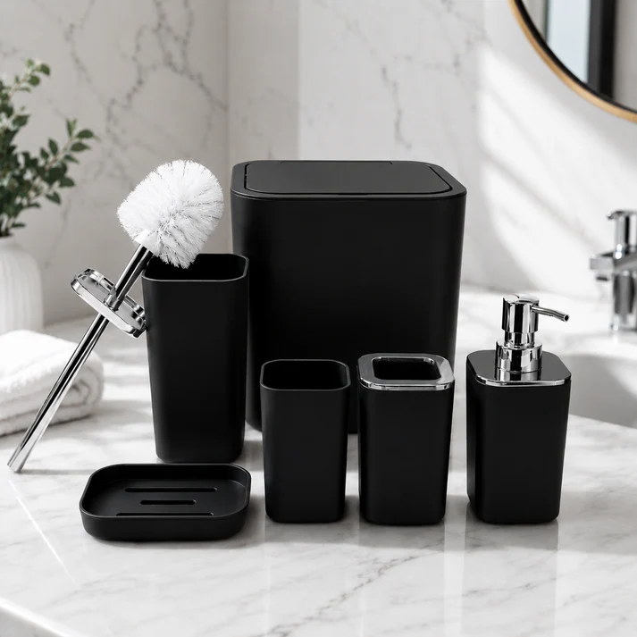 Modern 6-Piece Bathroom Essentials Set