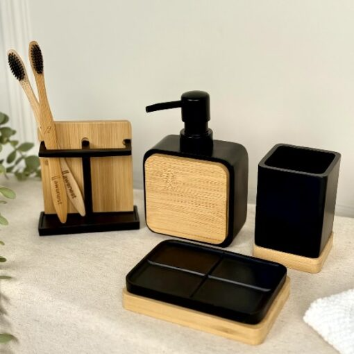 4-Piece Resin Bathroom Accessories Set