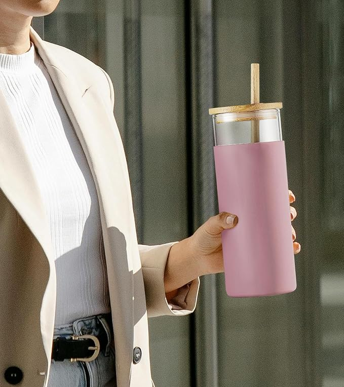 Premium Glass Iced Coffee Tumbler