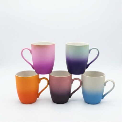 Artisan Rainbow Ombre Ceramic Mugs