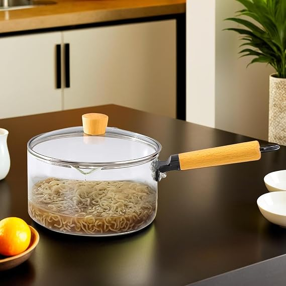 Glass Cooking Saucepan For Stove Use | 2200ml