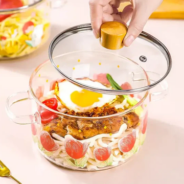 450ml - 350ml | Glass Cooking Pot – Elegant & Heat-Resistant