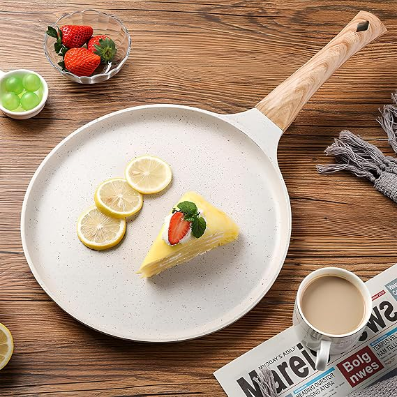 Granite Coat Crepe Pan with Induction Support Base - 28cm